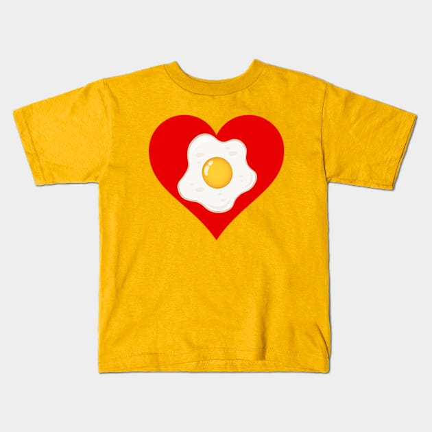 I LOVE FRIED EGG Kids T-Shirt by ALIKABAR STORE